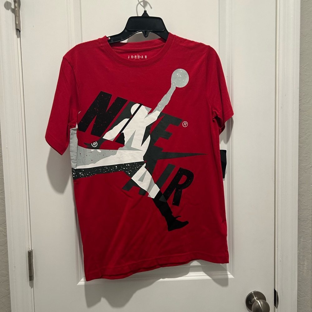Jordan Red and Black Short Sleeve Tee